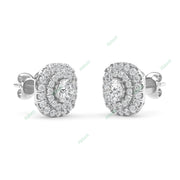 Double Halo Stud Earring STDO025